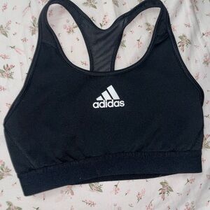 Adidas black sports bra
